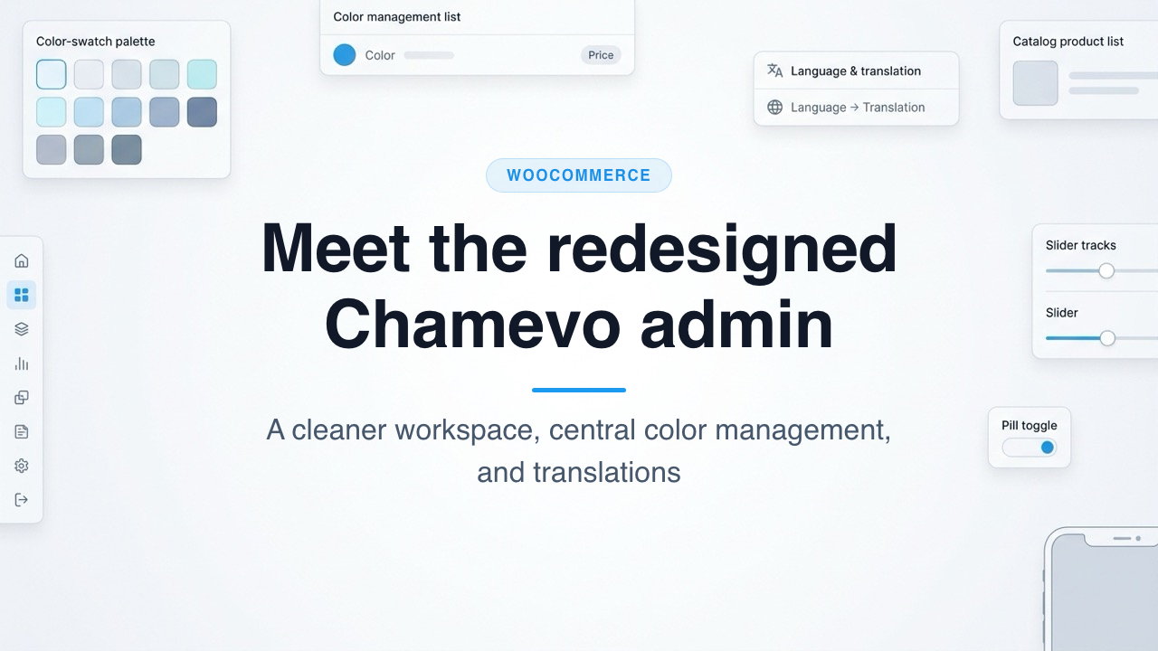 Meet the redesigned Chamevo admin interface | Chamevo